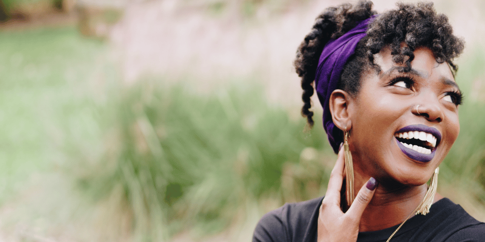 Black woman smiling