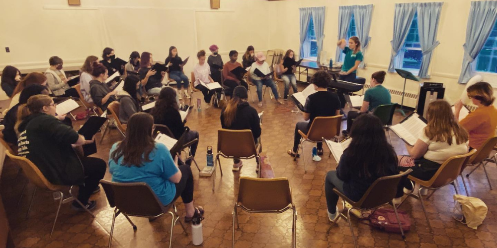 Rehearsing the South Shore Children's Chorus