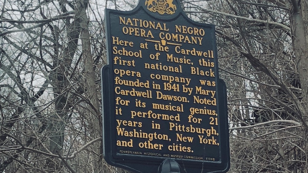 National Negro Opera Company Sign