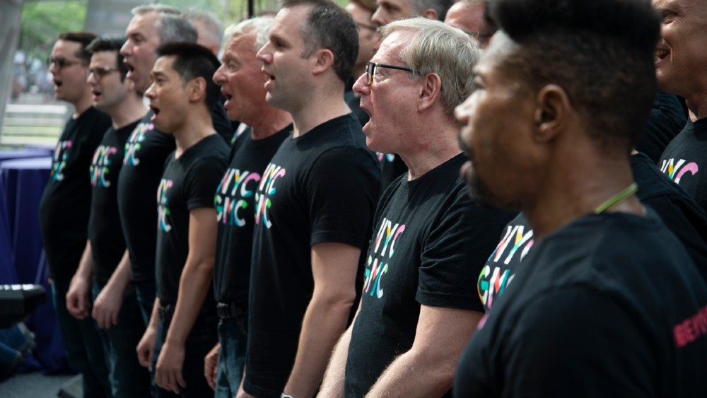 New York City Gay Mens Chorus singing