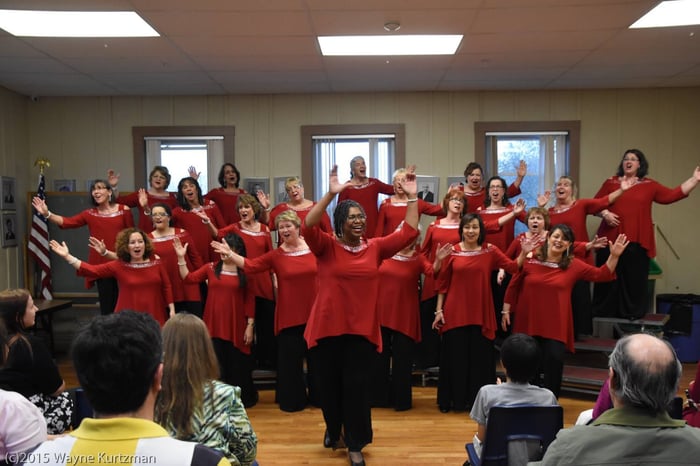 Rhythm of New Hampshire Show Chorus singing