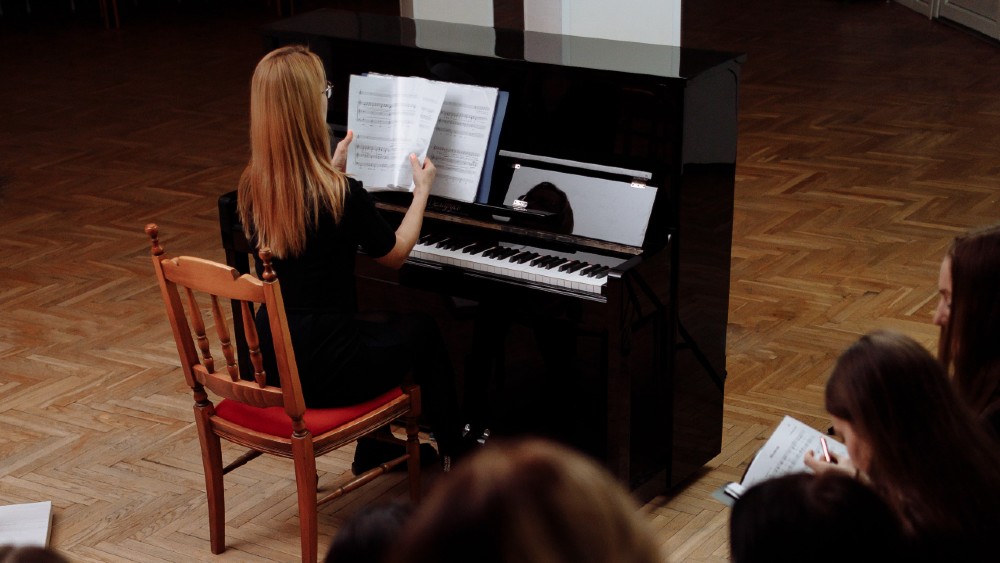 piano and choir