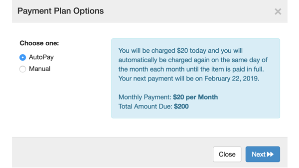 Payment Plan Options