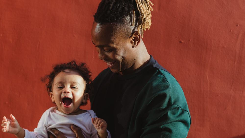 parent and child happy